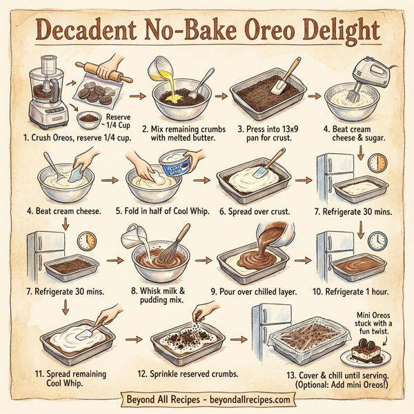 Decadent No-Bake Oreo Delight instructions