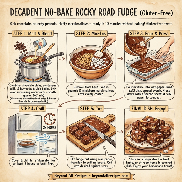 Decadent No-Bake Rocky Road Fudge (Gluten-Free) instructions