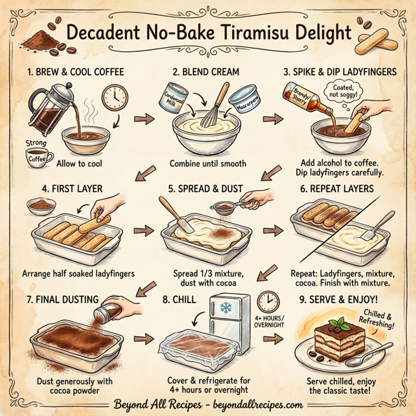 Decadent No-Bake Tiramisu Delight instructions