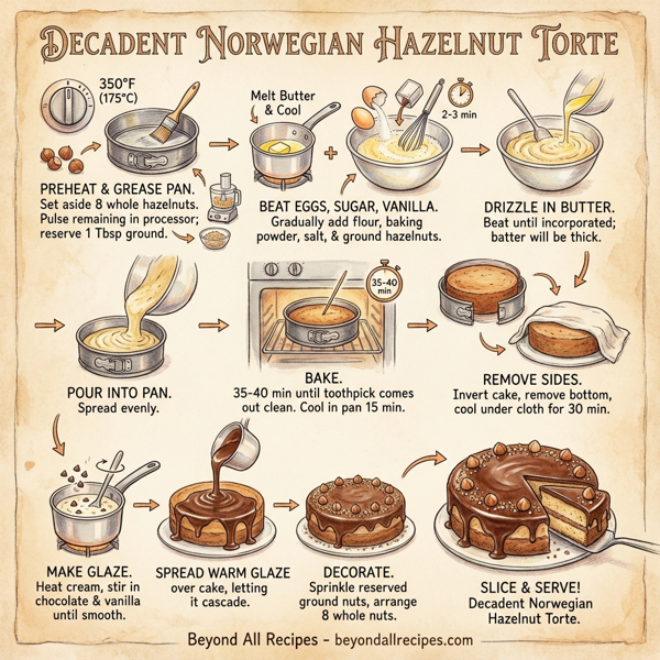 Decadent Norwegian Hazelnut Torte instructions