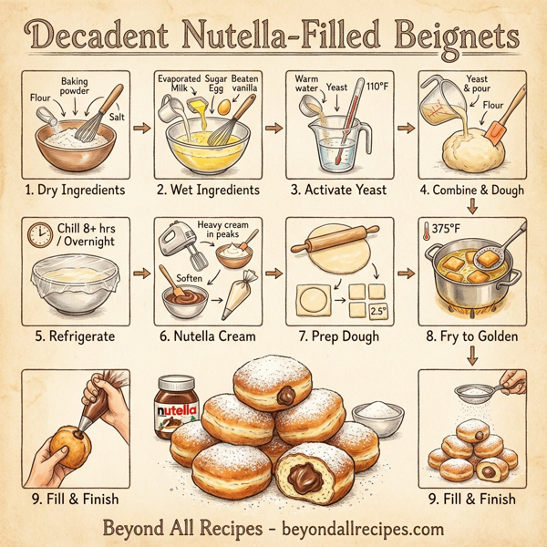 Decadent Nutella-Filled Beignets instructions