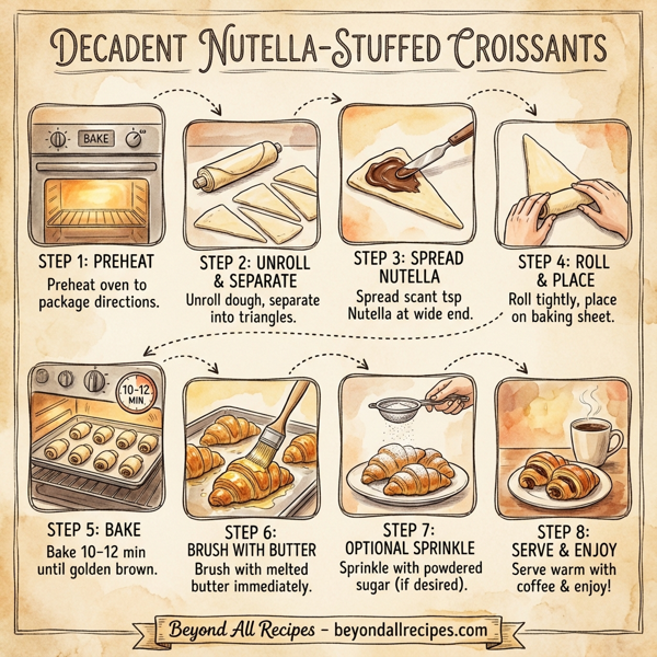 Decadent Nutella-Stuffed Croissants instructions