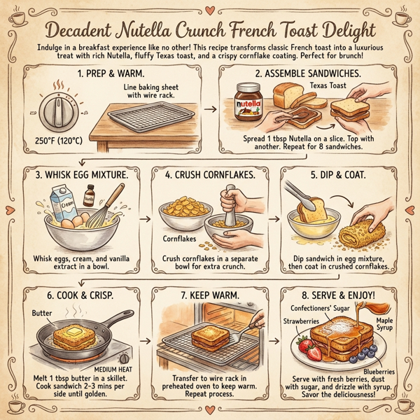 Decadent Nutella Crunch French Toast Delight instructions