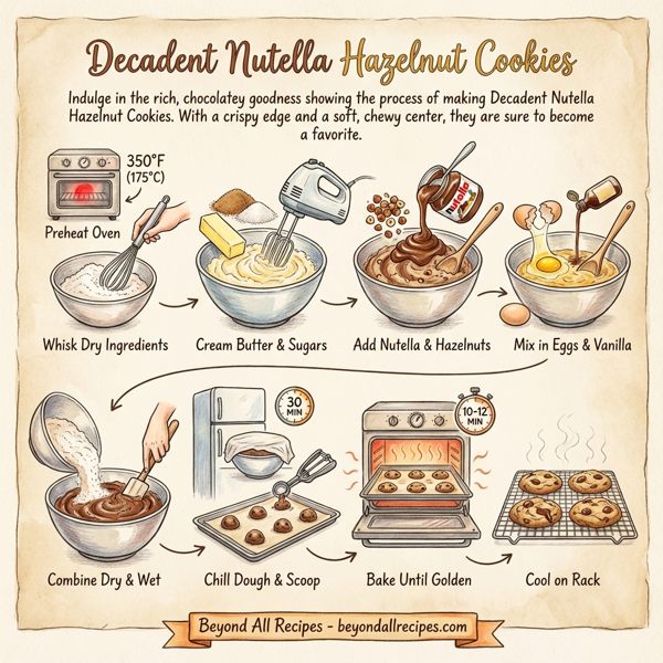Decadent Nutella Hazelnut Cookies instructions