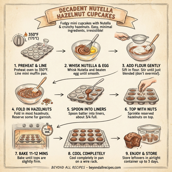 Decadent Nutella Hazelnut Cupcakes instructions