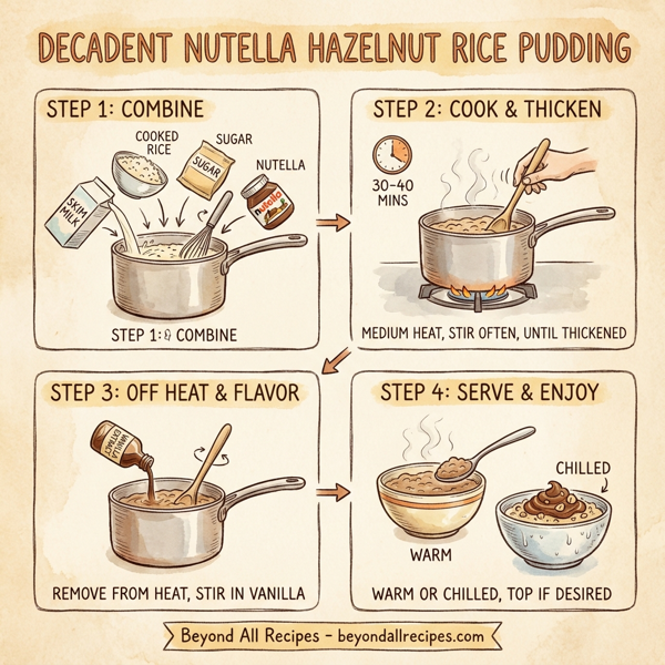 Decadent Nutella Hazelnut Rice Pudding instructions