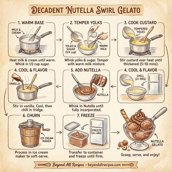 Decadent Nutella Swirl Gelato instructions