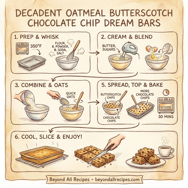 Decadent Oatmeal Butterscotch Chocolate Chip Dream Bars instructions