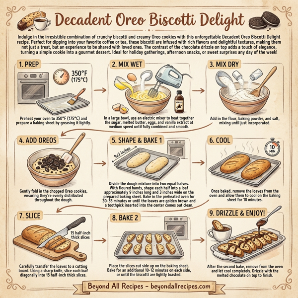 Decadent Oreo Biscotti Delight instructions