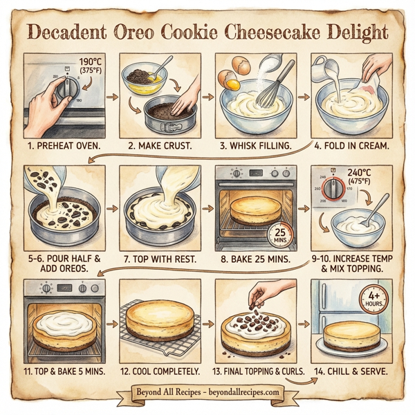 Decadent Oreo Cookie Cheesecake Delight instructions