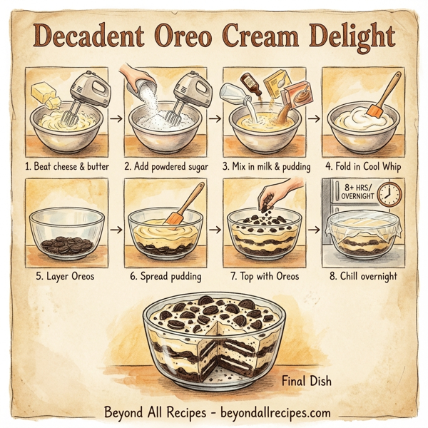 Decadent Oreo Cream Delight instructions