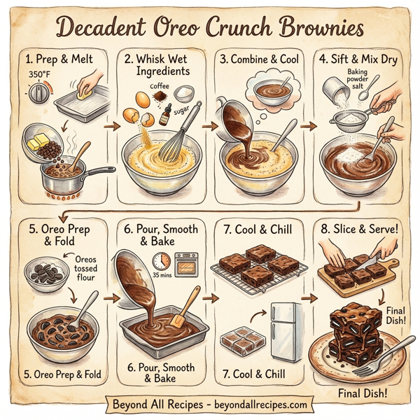 Decadent Oreo Crunch Brownies instructions