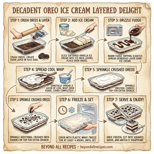 Decadent Oreo Ice Cream Layered Delight instructions