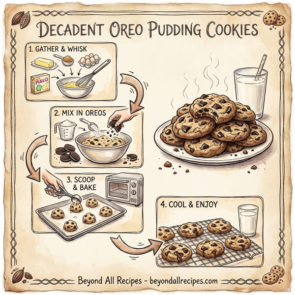Decadent Oreo Pudding Cookies instructions