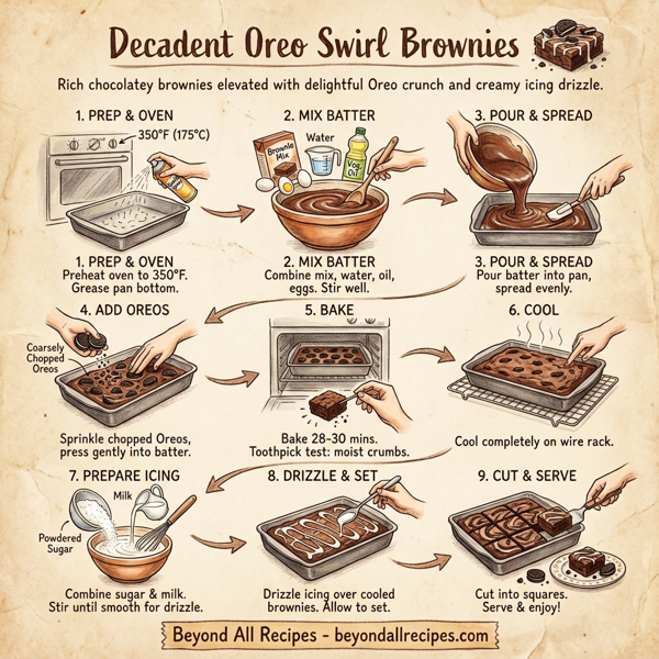 Decadent Oreo Swirl Brownies instructions