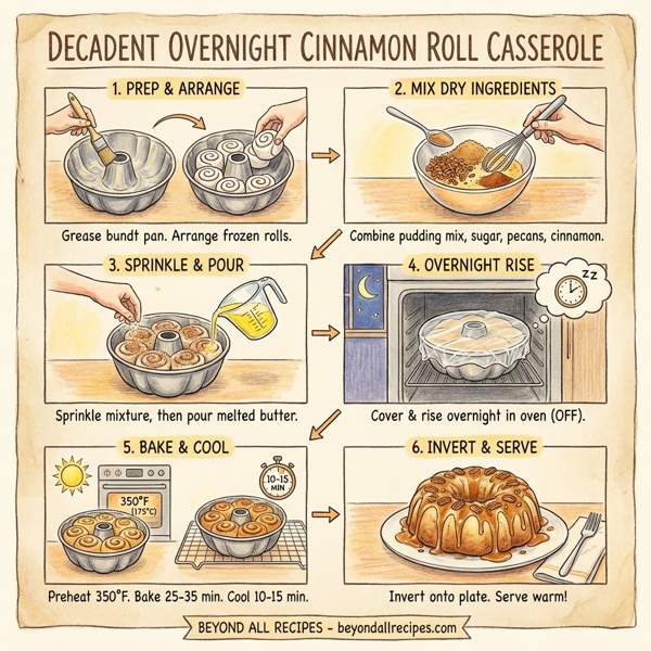 Decadent Overnight Cinnamon Roll Casserole instructions
