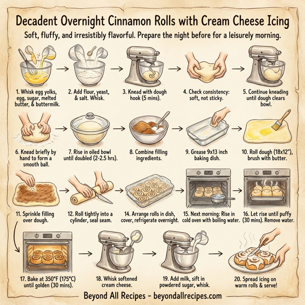 Decadent Overnight Cinnamon Rolls with Cream Cheese Icing instructions