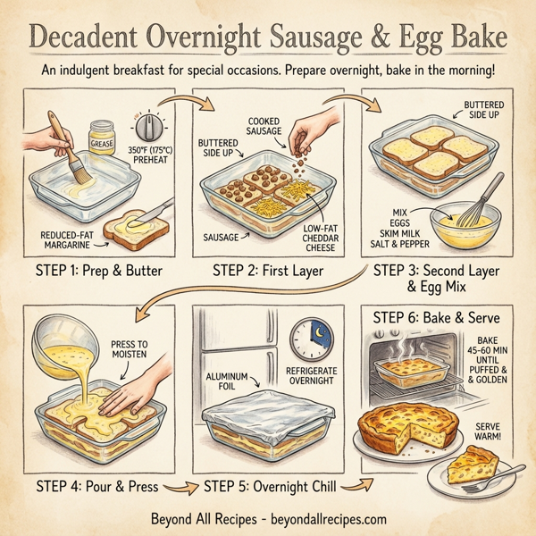 Decadent Overnight Sausage & Egg Bake instructions
