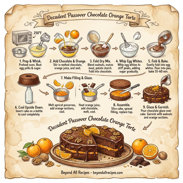 Decadent Passover Chocolate Orange Torte instructions