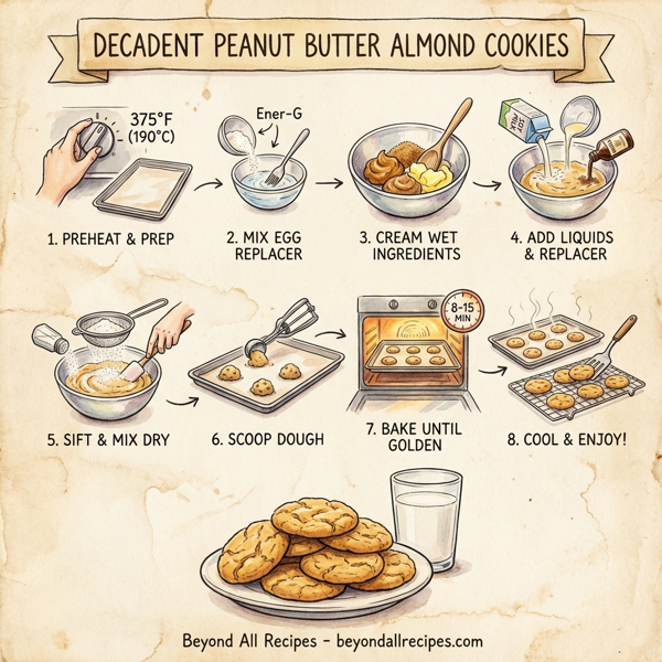 Decadent Peanut Butter Almond Cookies instructions