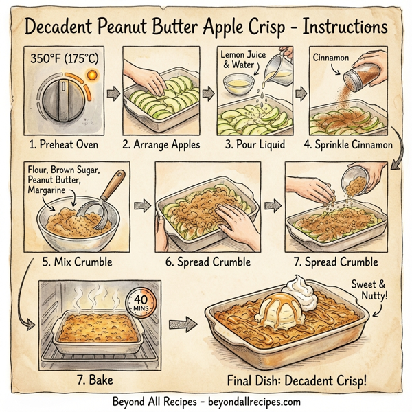 Decadent Peanut Butter Apple Crisp instructions