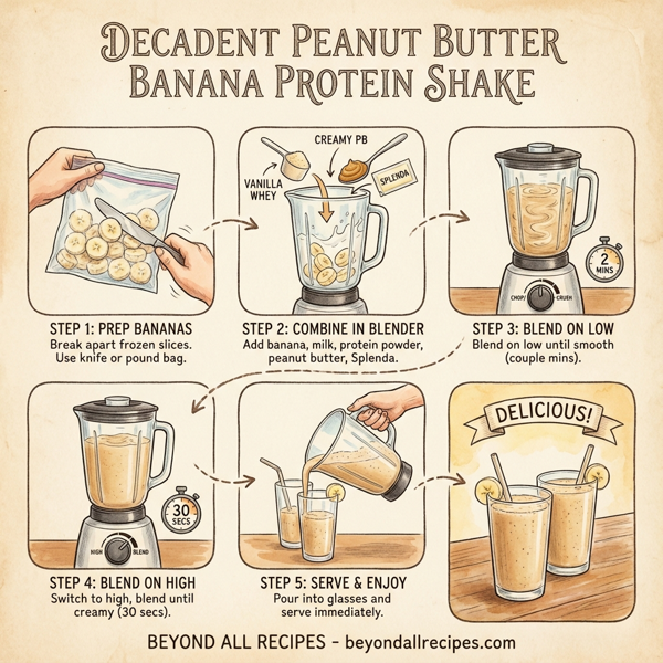 Decadent Peanut Butter Banana Protein Shake instructions