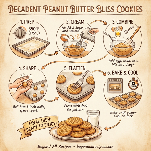 Decadent Peanut Butter Bliss Cookies instructions