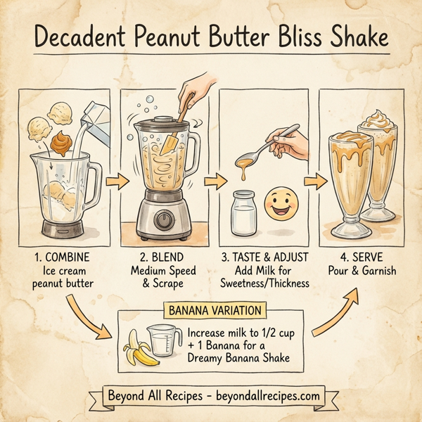 Decadent Peanut Butter Bliss Shake instructions