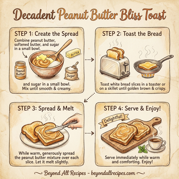 Decadent Peanut Butter Bliss Toast instructions