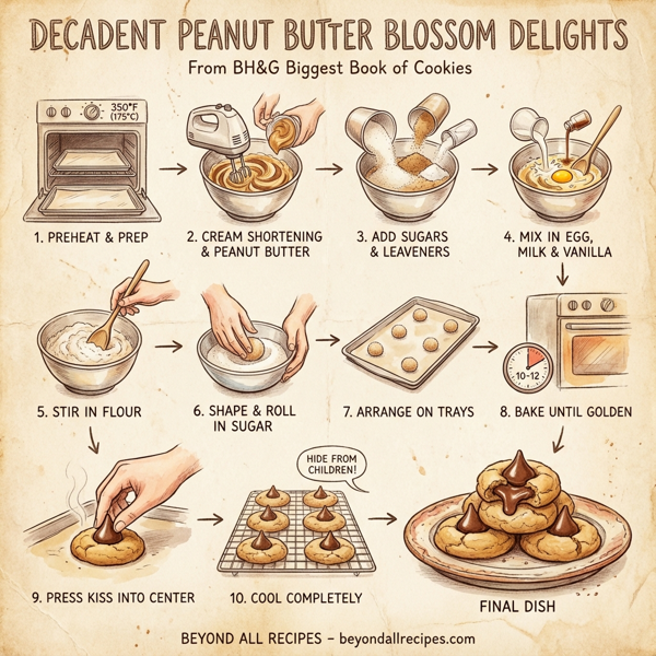 Decadent Peanut Butter Blossom Delights instructions