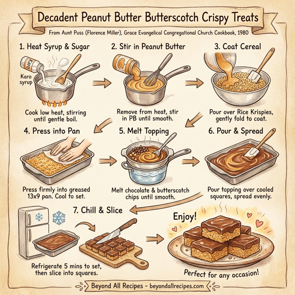 Decadent Peanut Butter Butterscotch Crispy Treats instructions