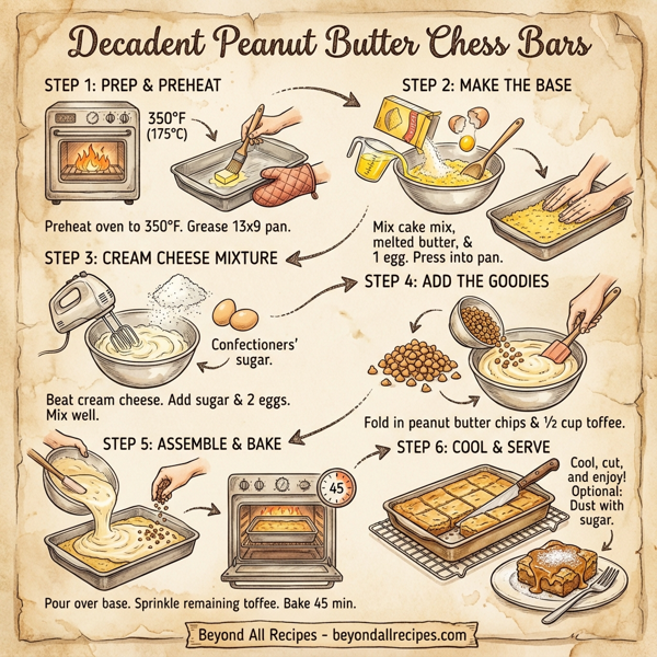 Decadent Peanut Butter Chess Bars instructions
