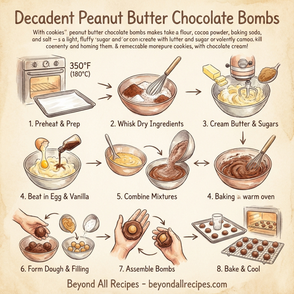 Decadent Peanut Butter Chocolate Bombs instructions