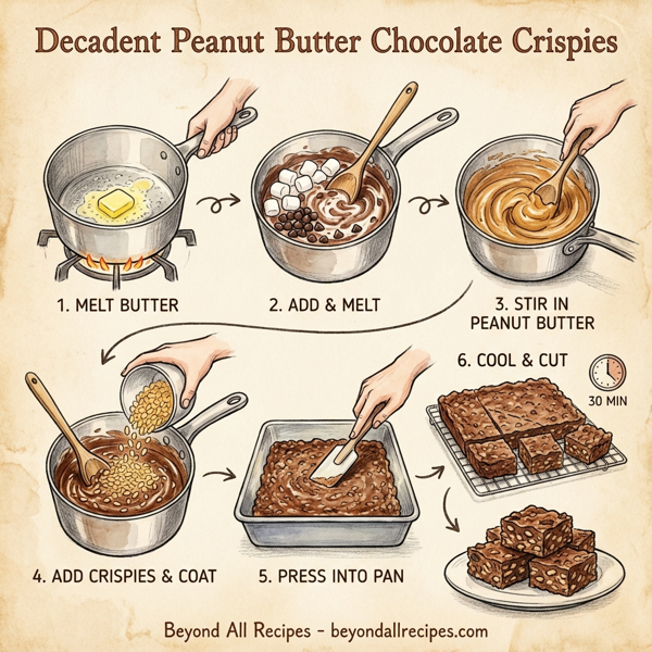Decadent Peanut Butter Chocolate Crispies instructions
