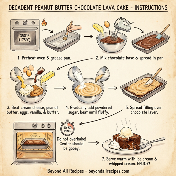 Decadent Peanut Butter Chocolate Lava Cake instructions