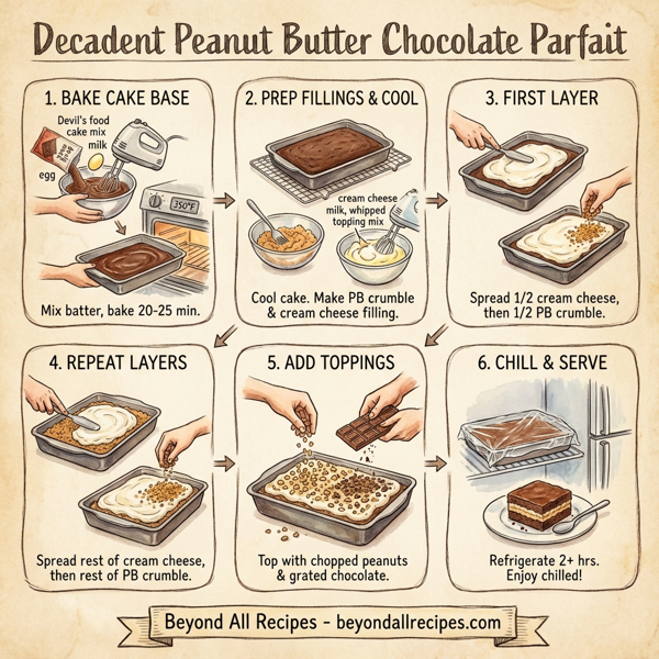 Decadent Peanut Butter Chocolate Parfait instructions