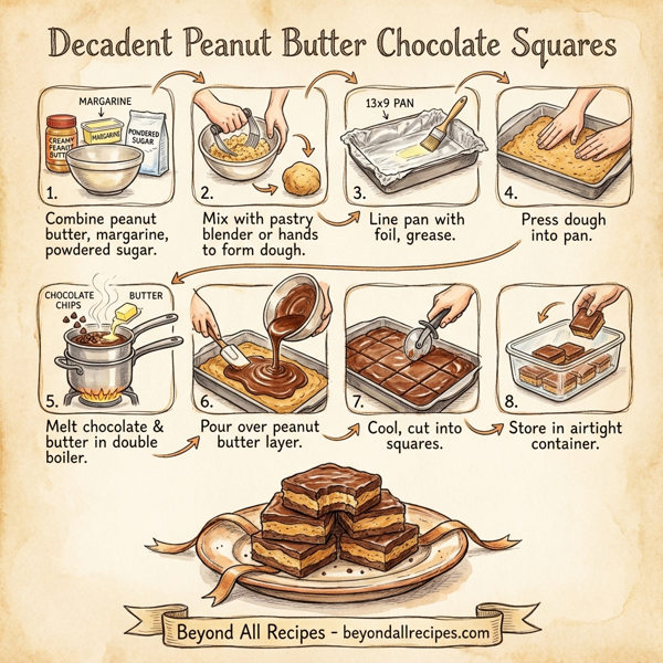 Decadent Peanut Butter Chocolate Squares instructions