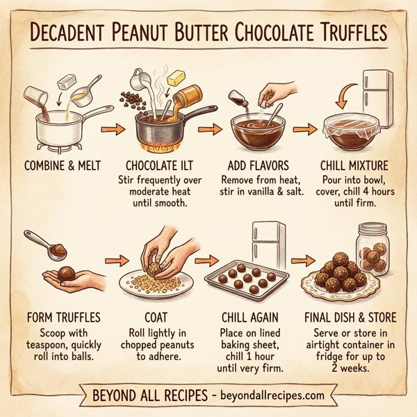 Decadent Peanut Butter Chocolate Truffles instructions