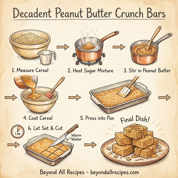 Decadent Peanut Butter Crunch Bars instructions