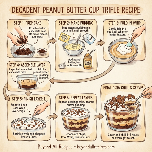 Decadent Peanut Butter Cup Trifle instructions