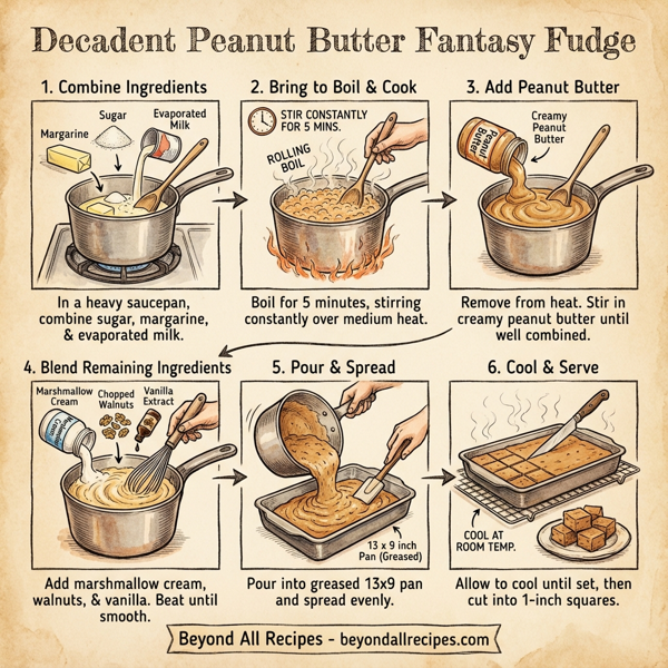 Decadent Peanut Butter Fantasy Fudge instructions