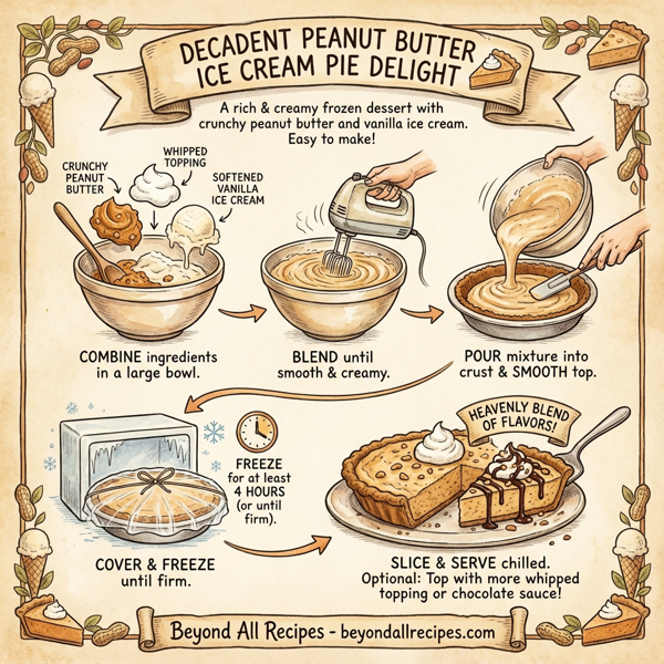 Decadent Peanut Butter Ice Cream Pie Delight instructions