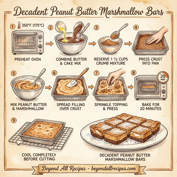 Decadent Peanut Butter Marshmallow Bars instructions