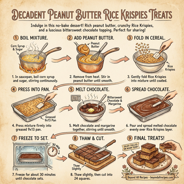 Decadent Peanut Butter Rice Krispies Treats instructions