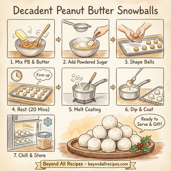 Decadent Peanut Butter Snowballs instructions