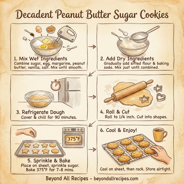 Decadent Peanut Butter Sugar Cookies instructions