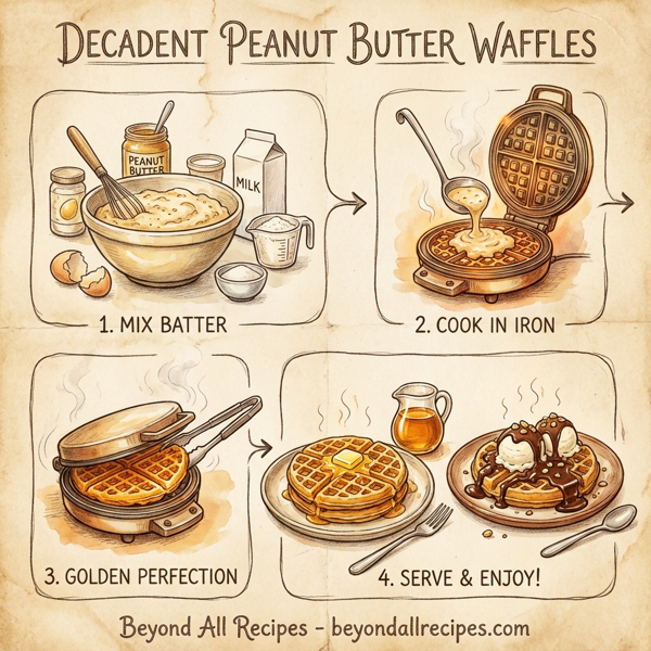 Decadent Peanut Butter Waffles instructions