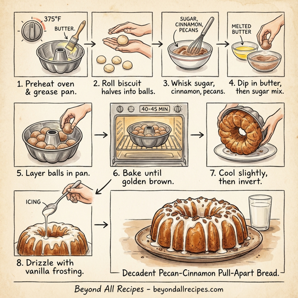 Decadent Pecan-Cinnamon Pull-Apart Bread instructions