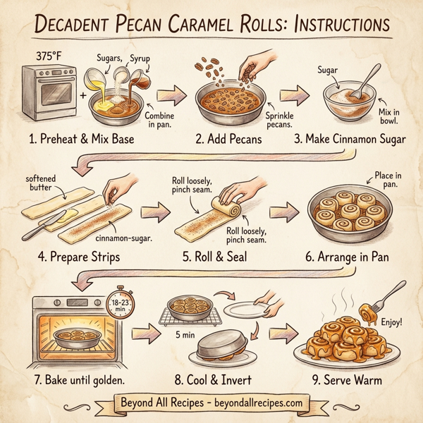 Decadent Pecan Caramel Rolls instructions