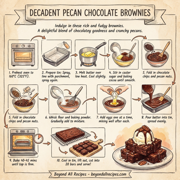 Decadent Pecan Chocolate Brownies instructions